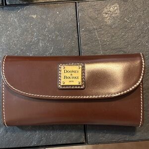Dooney & Bourke Chocolate Leather Clutch